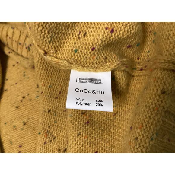 CoCo & Hu mustard yellow 80% wool cardigan Medium - Picture 7 of 8